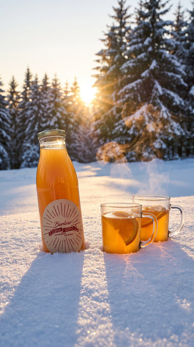 Glühgin im Schnee